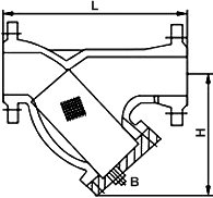 鑄鐵Y型過(guò)濾器結(jié)構(gòu)圖