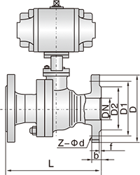 美標氣動球閥結(jié)構(gòu)圖