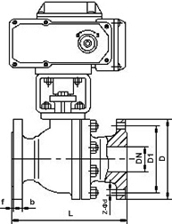電動法蘭球閥結(jié)構(gòu)圖